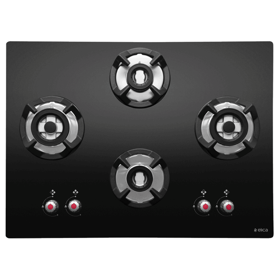 Buy Elica Classic Flexi HCT 4B 70 DX 4 Burners Gas Stove (Black) Online